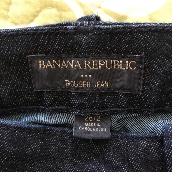 BANANA REPUBLIC TROUSER JEANS DARK WASH NWOT - Picture 4 of 5